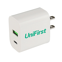 Dual Port Flat Wall Adapter